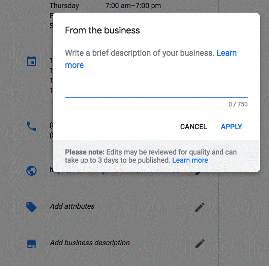 Adding A Business Description In Google Is Now Hassle Free
